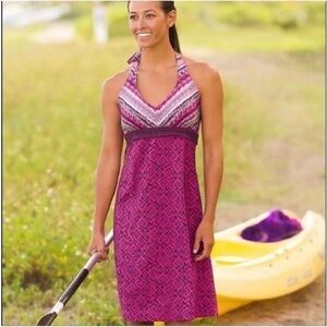 Athleta Javari Pack Everywhere Pink Halter Dress Size 4
